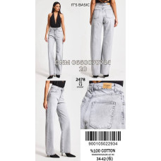 It’s basic  Straight джинси сірого кольору 34-42 2478-12