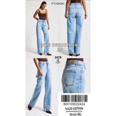 It’s basic  Straight джинси блакитного кольору 34-42 2478-32