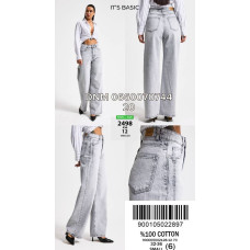 It’s basic  Wide leg джинси сірого кольору 32-36 2498-12