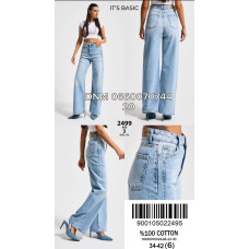It’s basic  Wide leg джинси блакитного кольору 34-42 2499-3