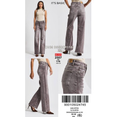 It’s basic  Wide leg джинси сірого кольору 38-48 2507-176
