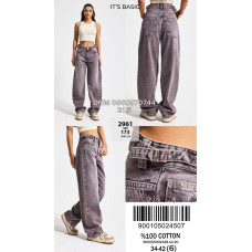 It’s basic  Wide leg джинси сірого кольору 34-42 2961-173