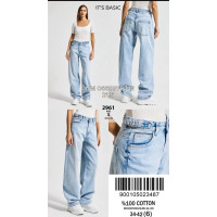 It’s basic  Wide leg джинси блакитного кольору 34-42 2961-3