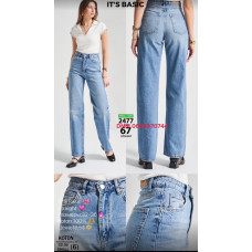 It’s basic  Straight джинси блакитного кольору без стрейча весна 32-36 2477-67