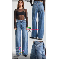 It’s basic  Wide leg джинси без стрейча блакитного кольору весна широка штанка 32-36 2498-24
