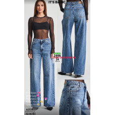 It’s basic  Wide leg джинси без стрейча блакитного кольору весна широка штанка 32-36 2498-24