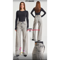 It’s basic  Wide leg джинси без стрейча брудного кольору весна широка штанка 34-42 2498-92