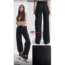 It’s basic  Wide leg джинси чорного кольору стрейчеві 34-42 2506-1