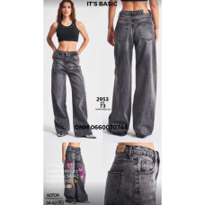It’s basic  Wide leg джинси чорно сірого  кольору весна 34-42 2953