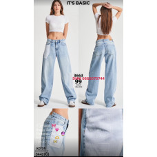 It’s basic  Баггі джинси блакитного кольору Baggy 34-42 3663-99