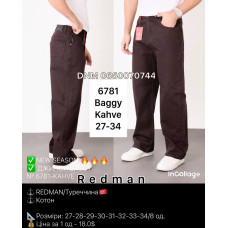 Redman Баггі джинси шоколадного кольору 27-34 6781