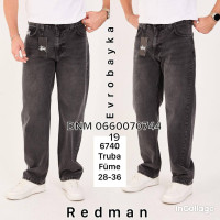 Redman Труби джинси широкі сірого кольору зима утеплені байка 28-36 6740