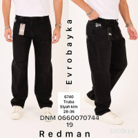 Redman Труби джинси широкі чорного кольору зима утеплені байка 28-36 6740