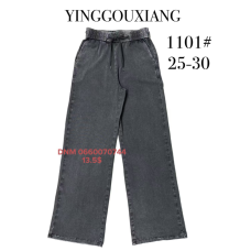 Yingguoxiang Wide leg Джегінси сірого кольору стрейч весна пояс на резинці 25-30 1101