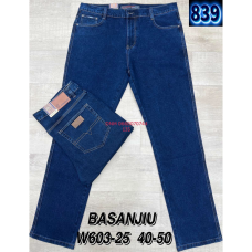 839 Basanjiu  Класичні джинси синього кольору Classic fit 40-50 603-25