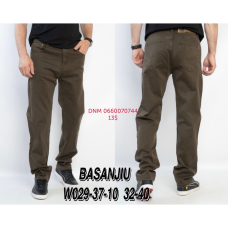 839 Basanjiu  Класичні джинси оливкового кольору Classic fit 32-40 029-37-10