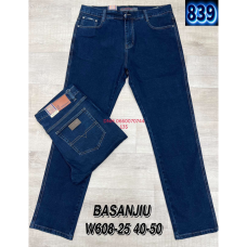 839 Basanjiu  Класичні джинси синього кольору Classic fit 40-50 608-25