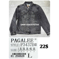 Pagalee Джинсова куртка сірого кольору  L-5XL 3437