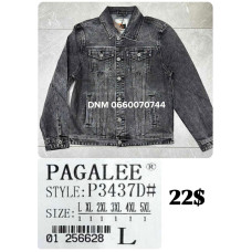 Pagalee Джинсова куртка сірого кольору  L-5XL 3437