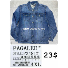 Pagalee Джинсова куртка синього кольору  4Xl-9Xl 3481