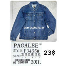 Pagalee Джинсова куртка синього кольору  3XL-8XL 3465