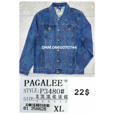 Pagalee Джинсова куртка синього кольору  XL-6XL 3480