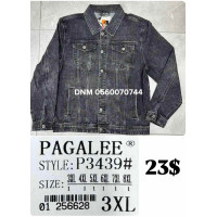 Pagalee Джинсова куртка сірого кольору  3XL-8XL 3439