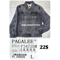Pagalee Джинсова куртка сірого кольору  L-5XL 3472