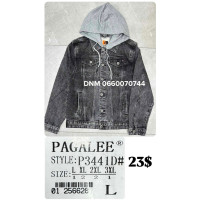 Pagalee Джинсова куртка сірого кольору  L-3XL 3441