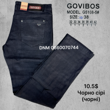 Govibos Класичні джинси чорного кольору Classic fit 32-42 5108-5