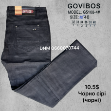 Govibos Класичні джинси чорного кольору Classic fit 32-40 5108-4