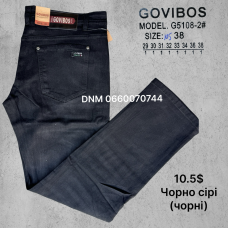 Govibos Класичні джинси чорного кольору Classic fit 29-38 5108-2