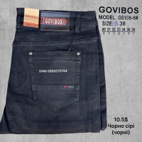 Govibos Класичні джинси чорного кольору Classic fit 30-38 5108-6