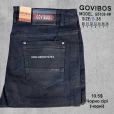 Govibos Класичні джинси чорного кольору Classic fit 30-38 5108-6
