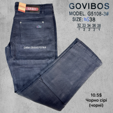 Govibos Класичні джинси чорного кольору Classic fit 32-38 5108-3