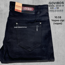 Govibos Класичні джинси чорного кольору Classic fit 29-38 5108-1