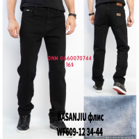 839 Basanjiu  Класичні джинси чорного кольору Classic fit 34-44 609-12
