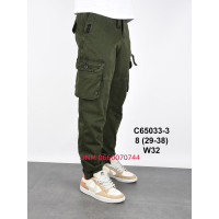 Baron Джогери брюки хакі кольору з боковими кишенями Jogger fit 29-38 65033-3
