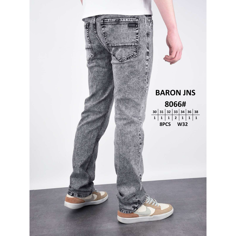 Baron Класичні джинси сірого кольору Classic fit 30-38 8066