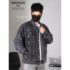 Baron Джинсова куртка сірого кольору стрейч весна 2Xl-6Xl 837