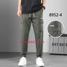 Baron Джогери брюки хакі кольору з боковими кишенями Jogger fit 28-36 8952-4