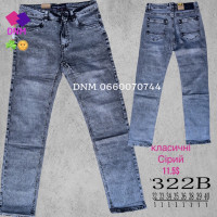 Luvans  Класичні джинси сірого кольору Classic fit 32-40 322B