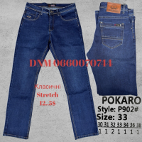 Pokaro Класичні джинси синього кольору Classic fit 30-38 902