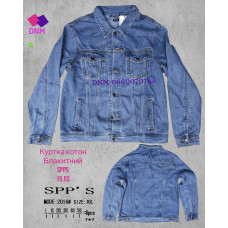 SPPS  Куртка джинсова блакитного кольору з капюшоном весна L-5Xl 2016