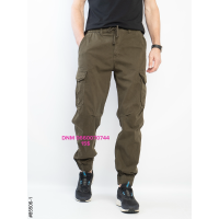 Superlupp Джогери брюки хакі кольору з боковими кишенями Jogger fit 29-38 85506-1