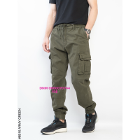 Superlupp Джогери брюки хакі кольору з боковими кишенями Jogger fit 30-38 8B16