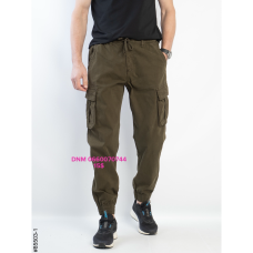 Superlupp Джогери брюки хакі кольору з боковими кишенями Jogger fit 30-40 85503-1