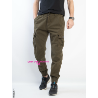 Superlupp Джогери брюки хакі кольору з боковими кишенями Jogger fit 29-38 85505-1