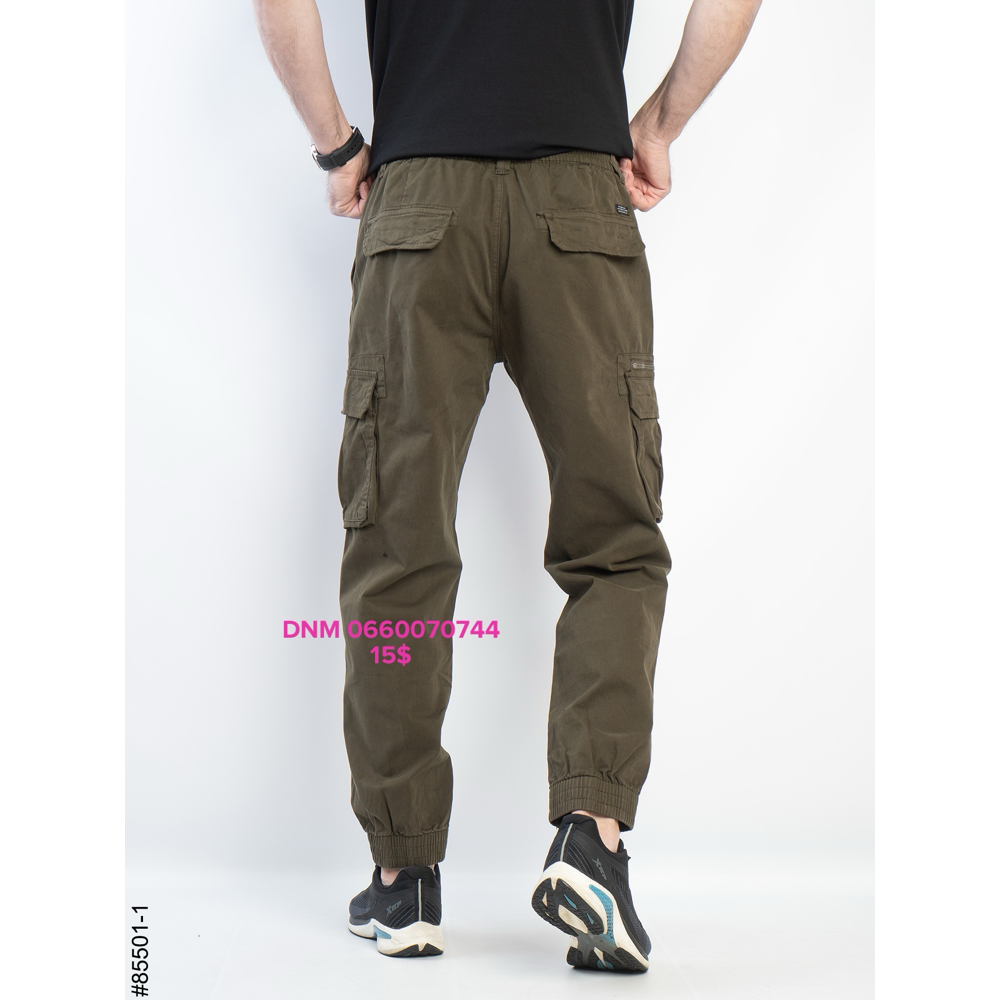 Superlupp Джогери брюки хакі кольору з боковими кишенями Jogger fit 29-38 85501-1