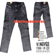 Vingvgs Карго джинсові сірого кольору з боковими кишенями стрейч 28-36 366-1